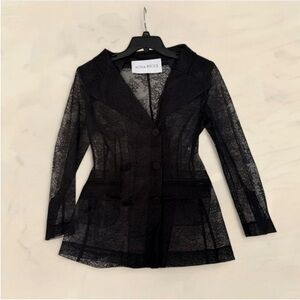 NINA RICCI LACE DOUBLE BREASTED BLAZER